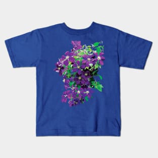 Clematis - Cascade of Clematis Kids T-Shirt